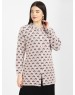 Women Long coat peach Front Design with button